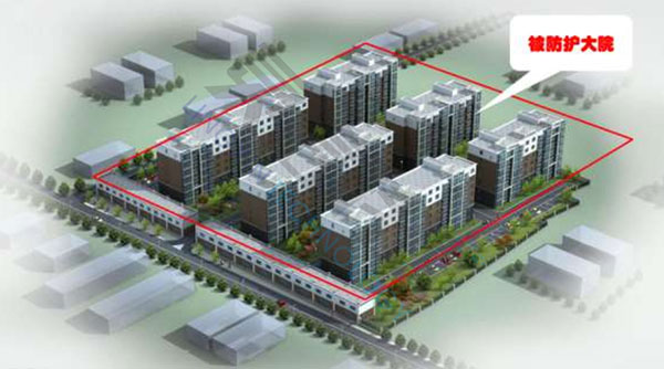 圖片關(guān)鍵詞 多建筑群區(qū)域防護(hù)圖